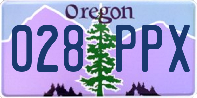 OR license plate 028PPX