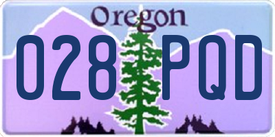 OR license plate 028PQD