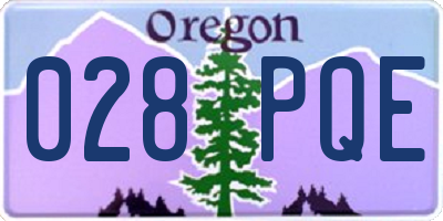 OR license plate 028PQE