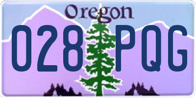 OR license plate 028PQG