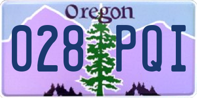 OR license plate 028PQI
