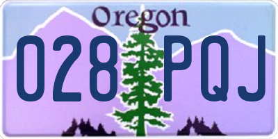 OR license plate 028PQJ