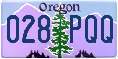 OR license plate 028PQQ