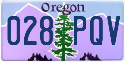 OR license plate 028PQV