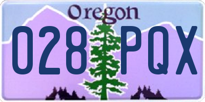 OR license plate 028PQX