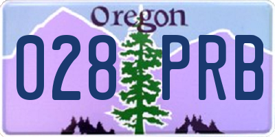 OR license plate 028PRB