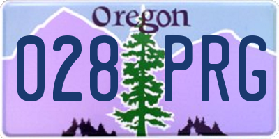OR license plate 028PRG