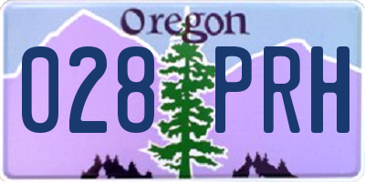 OR license plate 028PRH