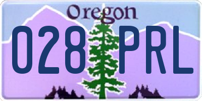 OR license plate 028PRL