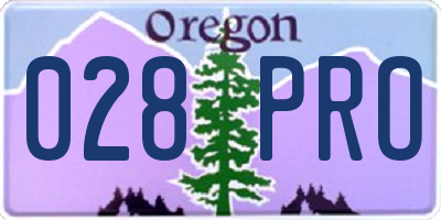 OR license plate 028PRO