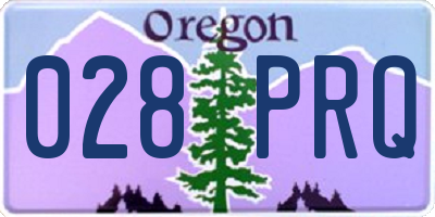 OR license plate 028PRQ