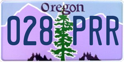 OR license plate 028PRR