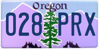 OR license plate 028PRX