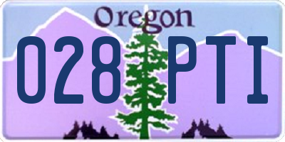 OR license plate 028PTI
