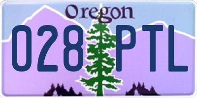 OR license plate 028PTL