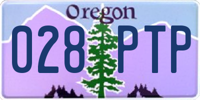 OR license plate 028PTP