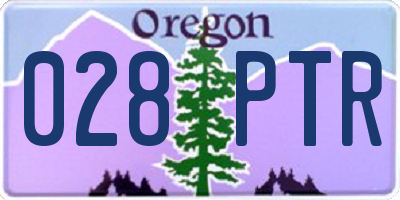 OR license plate 028PTR