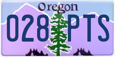OR license plate 028PTS