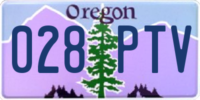 OR license plate 028PTV