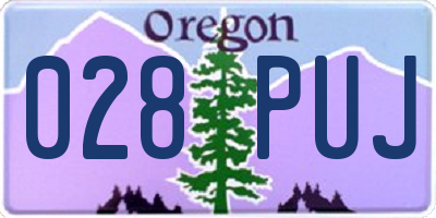 OR license plate 028PUJ