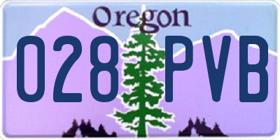 OR license plate 028PVB
