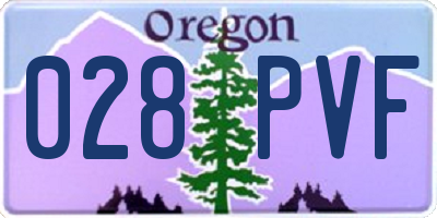 OR license plate 028PVF