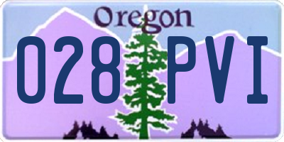 OR license plate 028PVI