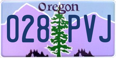 OR license plate 028PVJ