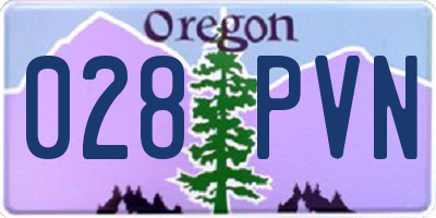 OR license plate 028PVN
