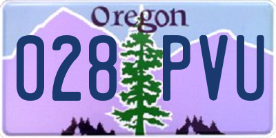 OR license plate 028PVU