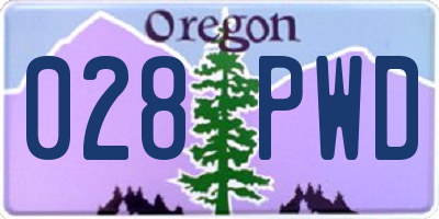 OR license plate 028PWD