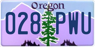 OR license plate 028PWU