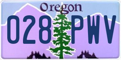 OR license plate 028PWV
