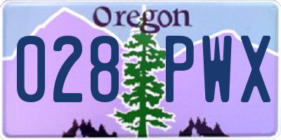 OR license plate 028PWX