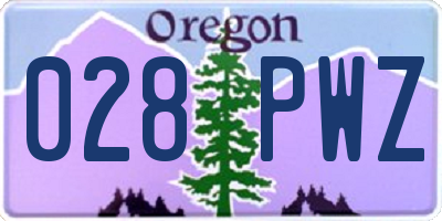 OR license plate 028PWZ