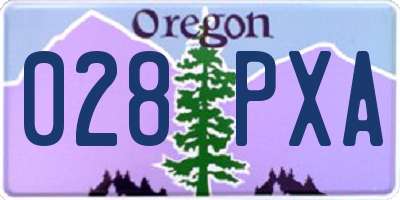 OR license plate 028PXA