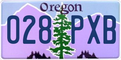 OR license plate 028PXB