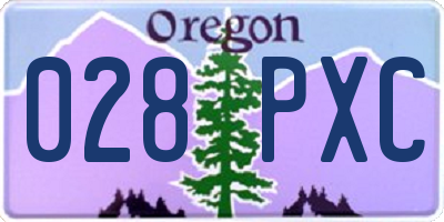 OR license plate 028PXC