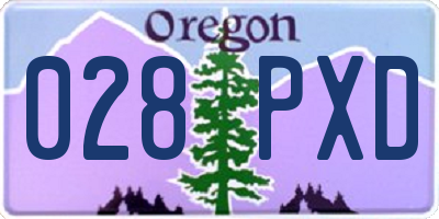 OR license plate 028PXD