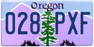 OR license plate 028PXF
