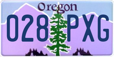 OR license plate 028PXG