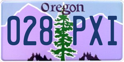 OR license plate 028PXI