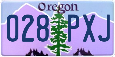 OR license plate 028PXJ