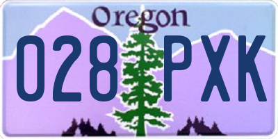 OR license plate 028PXK