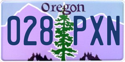OR license plate 028PXN