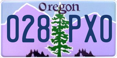 OR license plate 028PXO