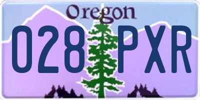 OR license plate 028PXR