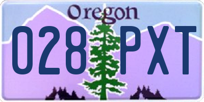 OR license plate 028PXT