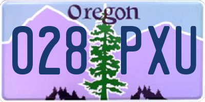 OR license plate 028PXU