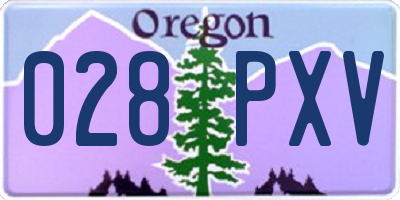 OR license plate 028PXV
